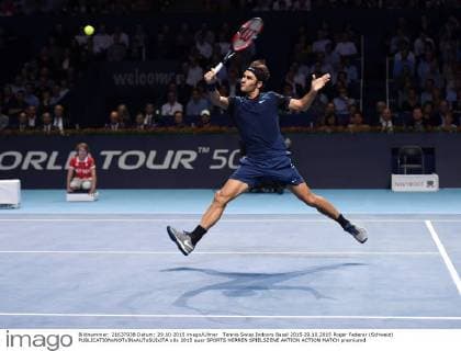 Tennis Swiss Indoors Basel 2015 29.10.2015 Roger Federer (Schweiz) 