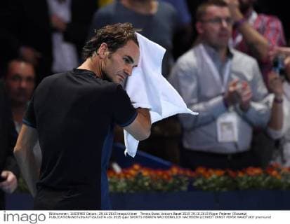 Tennis Swiss Indoors Basel 2015 29.10.2015 Roger Federer (Schweiz) 