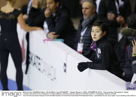 Kanako Murakami (JPN), OCTOBER 29, 2015 : Figure skating Eiskunstlauf : Skate Canada International ISU Grand Prix of Figure Skating, Womens Practice Session at ENMAX Centre in Lethbridge, Alberta, Canada. NoxThirdxPartyxSales  (qdwa042978)