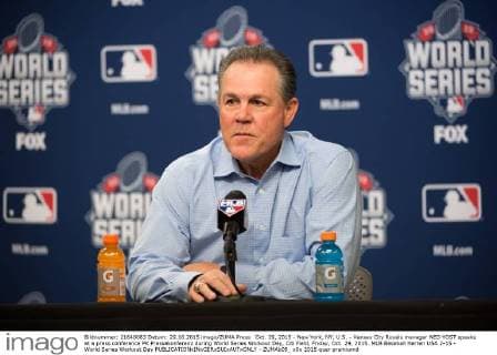Oct. 29, 2015 - New York, NY, U.S. - Kansas City Royals manager NED YOST speaks at a press conference PK Pressekonferenz during World Series Workout Day, Citi Field, Friday, Oct. 29, 2015. MLB Baseball Herren USA 2-15 - World Series Workout Day - ZUMAb09_