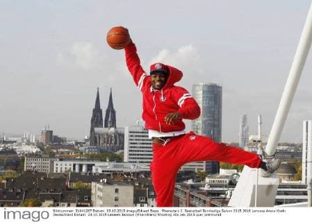 Rheinstars 2. Basketball Bundesliga Saison 2015 2016 Lanxess Arena Koeln Deutschland Datum: 23.10.2015 Lakeem Jackson (RheinStars)