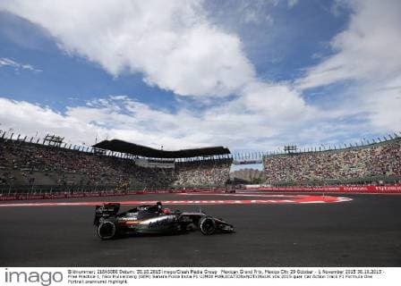 Mexican Grand Prix, Mexico City 29 October - 1 November 2015 30.10.2015 - Free Practice 1, Nico Hulkenberg (GER) Sahara Force India F1 VJM08 