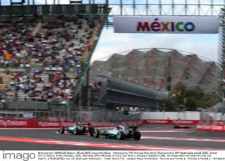 Motorsports: FIA Formula One World Championship WM Weltmeisterschaft 2015, Grand Prix of Mexico, 6 Nico Rosberg (GER, Mercedes AMG Petronas Formula One Team), 44 Lewis Hamilton (GBR, Mercedes AMG Petronas Formula One Team), xHOCHxZWEIx
