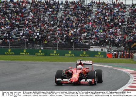 Motorsports: FIA Formula One World Championship WM Weltmeisterschaft 2015, Grand Prix of Mexico, 5 Sebastian Vettel (GER, Scuderia Ferrari), xHOCHxZWEIx