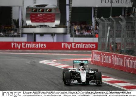 Motorsports: FIA Formula One World Championship WM Weltmeisterschaft 2015, Grand Prix of Mexico, 44 Lewis Hamilton (GBR, Mercedes AMG Petronas Formula One Team), xHOCHxZWEIx
