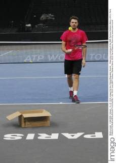Wawrinka training at the BNP Paribas Masters Bercy 2015, Paris 