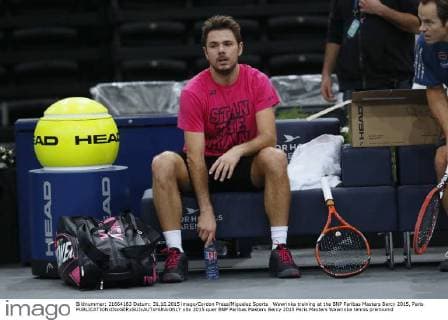 Wawrinka training at the BNP Paribas Masters Bercy 2015, Paris 