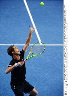 Oct. 31, 2015 - Basel, Basel, Switzerland - Richard Gasquet (FRA) during a match against Rafael Nadal in the semi finals of the Swiss Indoors at St. Jakobshalle in Basel, Switzerland on October 31, 2015. Semi finals of the Swiss Indoors 2015  - ZUMAn230