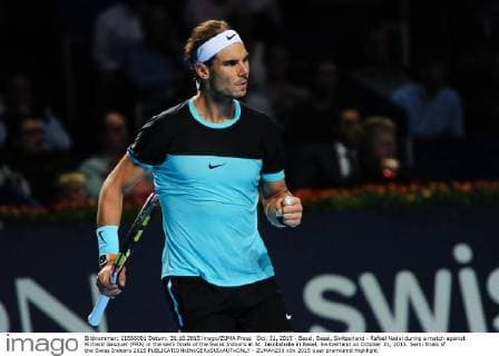 Oct. 31, 2015 - Basel, Basel, Switzerland - Rafael Nadal during a match against Richard Gasquet (FRA) in the semi finals of the Swiss Indoors at St. Jakobshalle in Basel, Switzerland on October 31, 2015. Semi finals of the Swiss Indoors 2015  - ZUMAn230