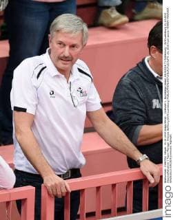 Volleyball 1. Bundesliga Saison 2015 2016 TV Rottenburg - SVG Lueneburg 31.10.2015 Geschaeftsfuehrer Team-Manager Andreas Bahlburg (SVG Lueneburg) 