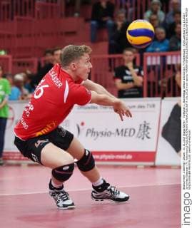 Volleyball 1. Bundesliga Saison 2015 2016 TV Rottenburg - SVG Lueneburg 31.10.2015 Johannes Elsaesser (TV Rottenburg) 