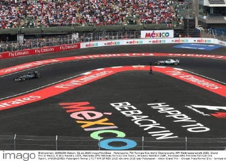Motorsports: FIA Formula One World Championship WM Weltmeisterschaft 2015, Grand Prix of Mexico, 6 Nico Rosberg (GER, Mercedes AMG Petronas Formula One Team), 44 Lewis Hamilton (GBR, Mercedes AMG Petronas Formula One Team), xHOCHxZWEIx