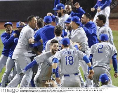 Royals win World Series for 1st time in 30 years Kansas City Royals players celebrate their first World Series victory in 30 years, after they beat the New York Mets 7-2 in Game 5 in New York on Nov. 1, 2015. 