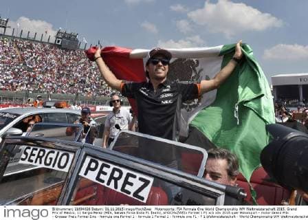 Motorsports: FIA Formula One World Championship WM Weltmeisterschaft 2015, Grand Prix of Mexico, 11 Sergio Perez (MEX, Sahara Force India F1 Team), xHOCHxZWEIx