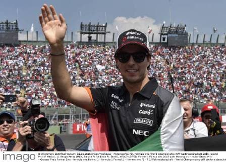 Motorsports: FIA Formula One World Championship WM Weltmeisterschaft 2015, Grand Prix of Mexico, 11 Sergio Perez (MEX, Sahara Force India F1 Team), xHOCHxZWEIx