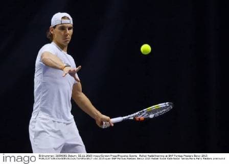 Rafael Nadal training at BNP Paribas Masters Bercy 2015 