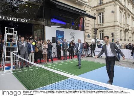 Novak Djokovic TENNIS : Media Conference Peugeot ATP Tennis Herren - Paris - 02 11 2015 AlexisCourcoux 