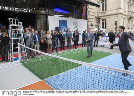 Novak Djokovic TENNIS : Media Conference Peugeot ATP Tennis Herren - Paris - 02 11 2015 AlexisCourcoux 