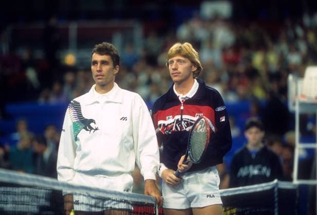 Ivan lendl und Boris Becker (Deutschland)