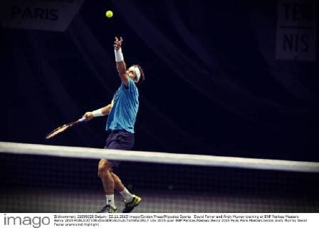 David Ferrer and Andy Murray training at BNP Paribas Masters Bercy 2015 