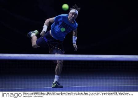 David Ferrer and Andy Murray training at BNP Paribas Masters Bercy 2015 