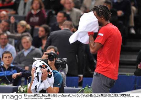 Benoit Paire (Fra) vs Gael Monfils (Fra) TENNIS : BNP PARIBAS MASTERS 2015 - 02 11 2015 TennisMagazine 