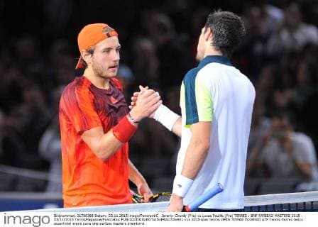 Jeremy Chardy (Fra) vs Lucas Pouille (Fra) TENNIS : BNP PARIBAS MASTERS 2015 - 03 11 2015 TennisMagazine Panoramic 