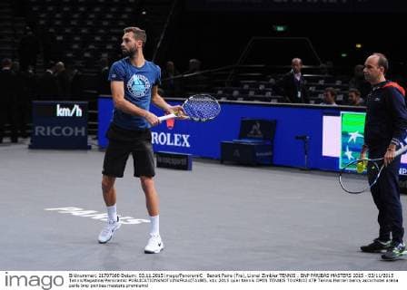 Benoit Paire (Fra), Lionel Zimbler TENNIS : BNP PARIBAS MASTERS 2015 - 03 11 2015 TennisMagazine Panoramic 