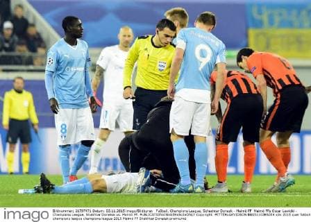 Fußball, Champions League, Schachtar Donezk - Malmö FF Malmö FFs Oscar Lewicki - Champions League, Shakhtar Donetsk vs. Malmö FF.  Copyright: PETTERxARVIDSON BB151103PA054