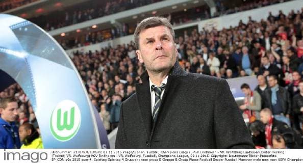 Fußball, Champions League, PSV Eindhoven - VfL Wolfsburg Eindhoven Dieter Hecking (Trainer, VfL Wolfsburg) PSV Eindhoven - VfL Wolfsburg, Fussball, Champions-League, 03.11.2015, Copyright: Deutzmann Eibner-Pressefoto EP_CDN
