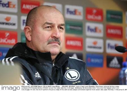 - BRUGGE, BELGIUM: Legia s head coach Stanislav Cherchesov pictured during a press conference PK Pressekonferenz of Polish soccer club Legia Warshau, in Brugge, Wednesday 04 November 2015. Tomorrow first league soccer club Club Brugge will play the fourth game in the group stage of the Uefa Europa League competition against Polish soccer club Legia Warshau, in the group D. BRUNOxFAHY  x04733351x