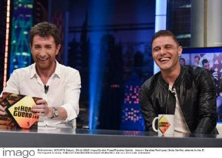 Joaquin Sanchez Rodriguez (Betis Sevilla) attends to the El Hormiguero tv show. 
