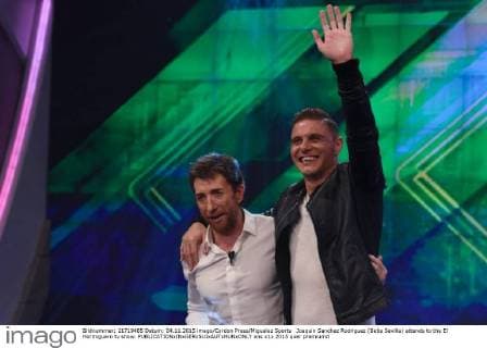 Joaquin Sanchez Rodriguez (Betis Sevilla) attends to the El Hormiguero tv show. 