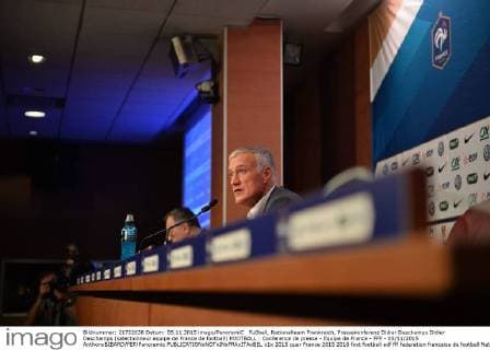 Fußball, Nationalteam Frankreich, Pressekonferenz Didier Deschamps Didier Deschamps (selectionneur equipe de France de football) FOOTBALL : Conference de presse - Equipe de France - FFF - 05 11 2015 AnthonyBIBARD FEP Panoramic 