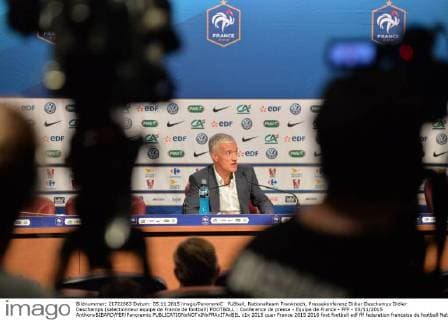Fußball, Nationalteam Frankreich, Pressekonferenz Didier Deschamps Didier Deschamps (selectionneur equipe de France de football) FOOTBALL : Conference de presse - Equipe de France - FFF - 05 11 2015 AnthonyBIBARD FEP Panoramic 