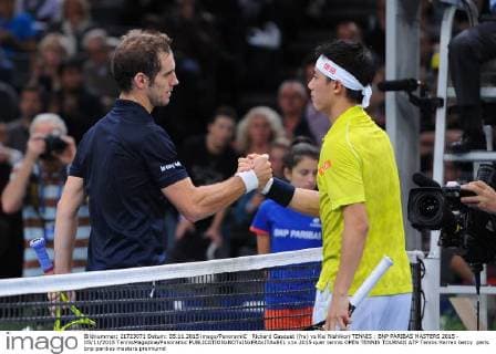 Richard Gasquet (fra) vs Kei Nishikori TENNIS : BNP PARIBAS MASTERS 2015 - 05 11 2015 TennisMagazine Panoramic 