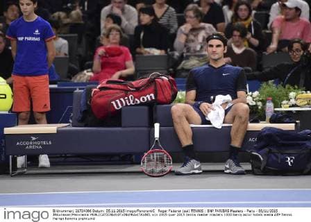 Roger Federer (sui) TENNIS : BNP PARIBAS Masters - Paris - 05 11 2015 JBAutissier Panoramic 