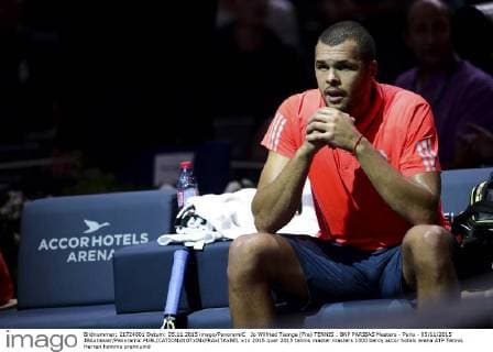 Jo Wilfried Tsonga (Fra) TENNIS : BNP PARIBAS Masters - Paris - 05 11 2015 JBAutissier Panoramic 
