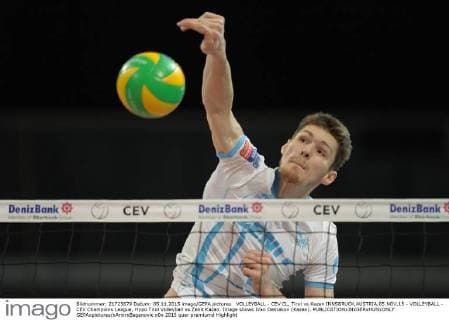 VOLLEYBALL - CEV CL, Tirol vs Kazan INNSBRUCK,AUSTRIA,05.NOV.15 - VOLLEYBALL - CEV Champions League, Hypo Tirol Volleyball vs Zenit Kazan. Image shows Ivan Demakov (Kazan). GEPAxpictures xAmirxBeganovic