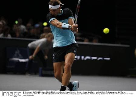 Rafael Nadal wins against Kevin Anderson at the BNP Paribas Masters Bercy 2015 