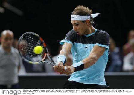 Rafael Nadal wins against Kevin Anderson at the BNP Paribas Masters Bercy 2015 