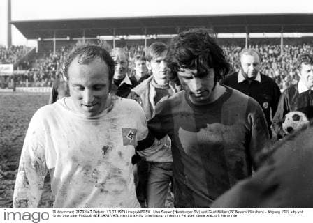 Uwe Seeler (Hamburger SV) und Gerd Müller (FC Bayern München) - Abgang