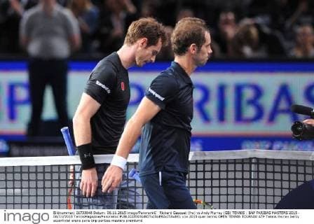Richard Gasquet (fra) vs Andy Murray (GB) TENNIS : BNP PARIBAS MASTERS 2015 - 06 11 2015 TennisMagazine Panoramic 
