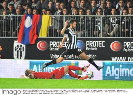 Yoann ANDREU (sco) - Fussball Frankreich, Ligue 1, SCO Angers vs. Stade Rennes - 06 11 2015 FEP Panoramic 
