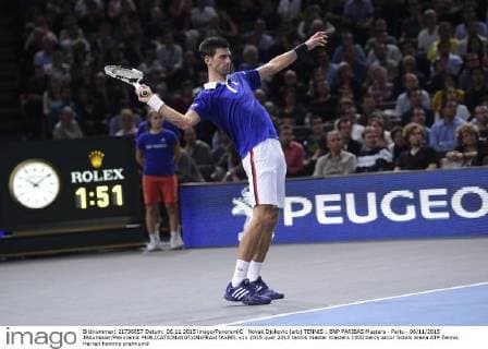 Novak Djokovic (srb) TENNIS : BNP PARIBAS Masters - Paris - 06 11 2015 JBAutissier Panoramic 