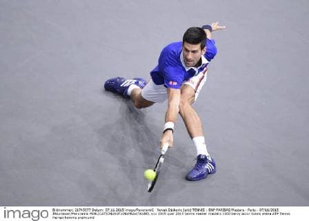 Novak Djokovic (srb) TENNIS : BNP PARIBAS Masters - Paris - 07 11 2015 JBAutissier Panoramic 