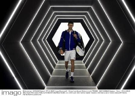 Einlauf von Novak Djokovic (srb) TENNIS : BNP PARIBAS Masters - Paris - 07 11 2015 JBAutissier Panoramic 