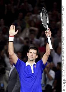 joie de Novak Djokovic (srb) TENNIS : BNP PARIBAS Masters - Paris - 07 11 2015 JBAutissier Panoramic 