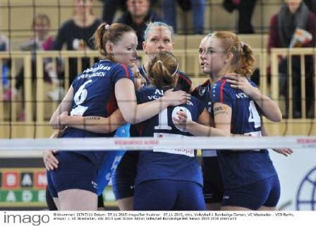 07.11.2015, xtkx, Volleyball 1.Bundesliga Damen, VC Wiesbaden - VCO Berlin, emspor .l. VC Wiesbaden,