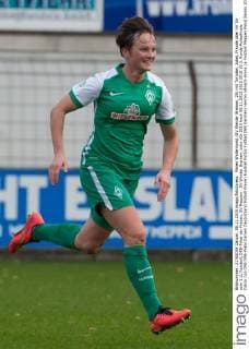 Maren Wallenhorst (SV Werder Bremen, 25) mit Torjubel, Jubel, Freude über ihr Tor zum 1:2, Fussball, DFB-Pokal der Frauen, SV Meppen - SV Werder Bremen, xobx